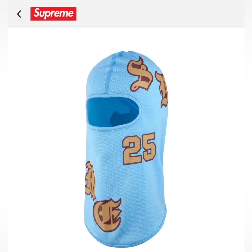 Supreme Old English Lightweight Balaclava “Light Blue”